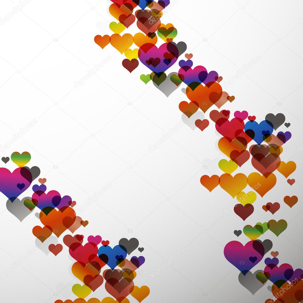 Abstract valentine background with hearts. eps10 vector