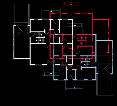 ev planı plan arka plan. vektör çizim