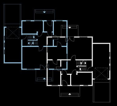 ev planı plan arka plan. vektör çizim