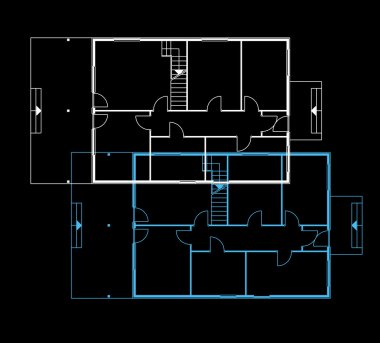 ev planı plan arka plan. vektör çizim