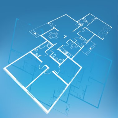 ev planı plan arka plan. vektör çizim