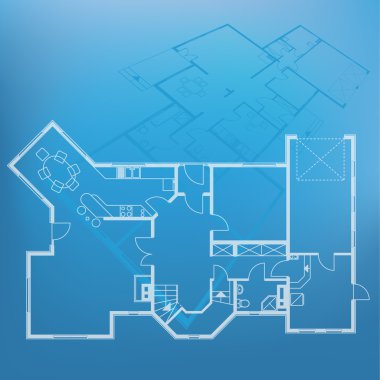 ev planı plan arka plan. vektör çizim