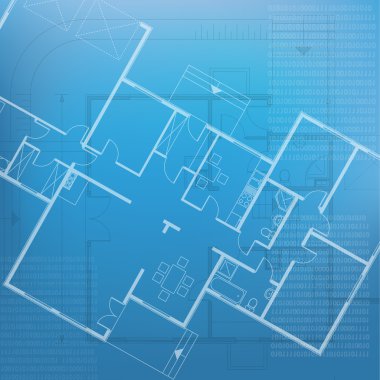 Home plan blueprint background. vector illustration clipart