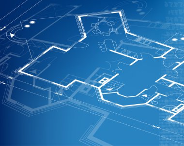 ev planı plan arka plan. vektör çizim