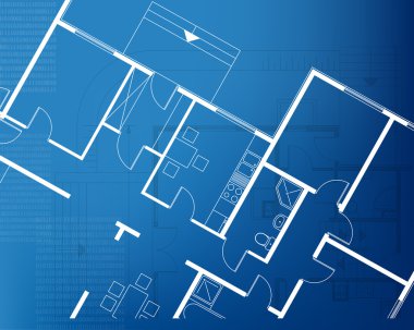 ev planı plan arka plan. vektör çizim