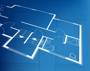 ev planı plan arka plan. vektör çizim