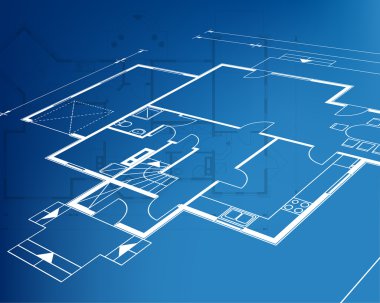 ev planı plan arka plan. vektör çizim