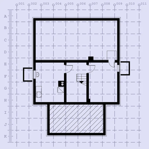 Plan de maison fond de plan. illustration vectorielle — Image vectorielle