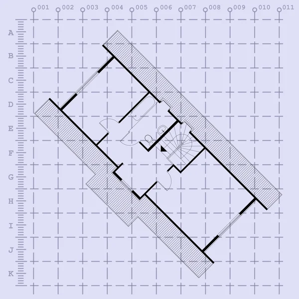 Plánek bytu blueprint pozadí. vektorové ilustrace — Stockový vektor