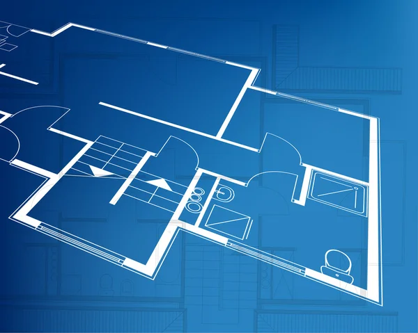 Home plan blueprint background. vector illustration — Stock Vector