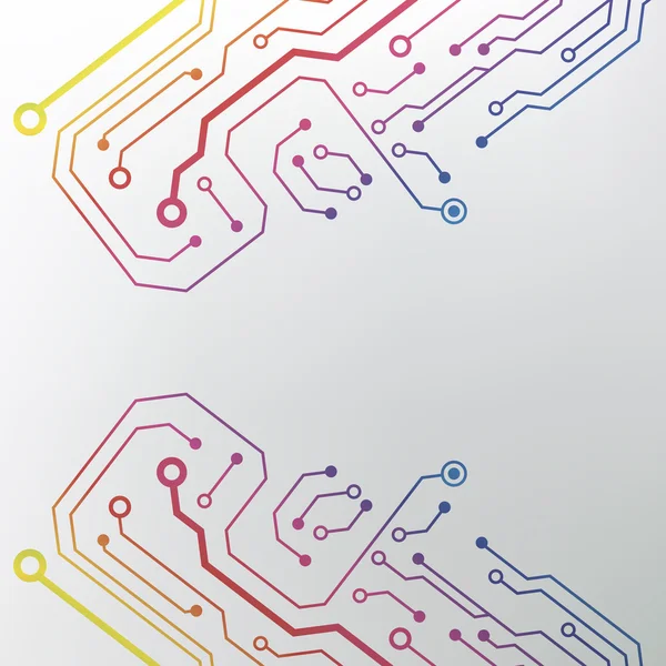 Schéma de circuit imprimé. technologie abstraite texture de carte de circuit hi-tech — Image vectorielle