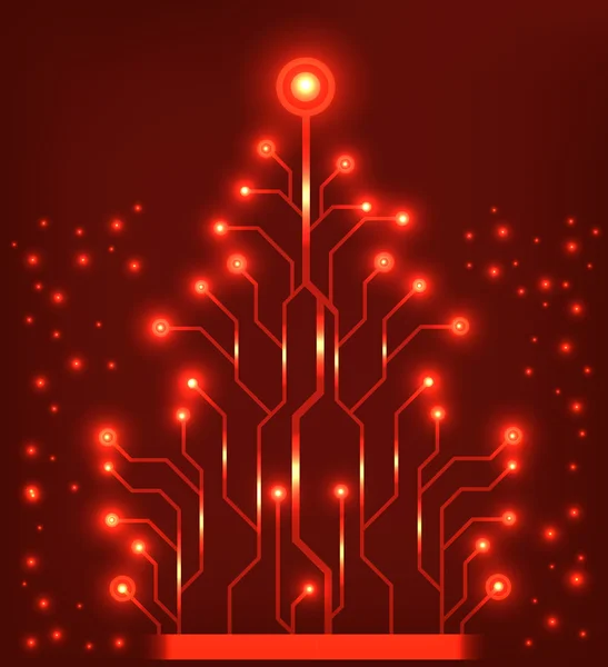 EPS10 christmas tree vector background — Stock Vector