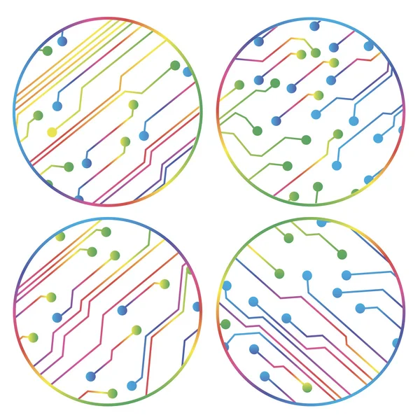 Sada vektorové barevné obvod kruhu kuliček — Stockový vektor
