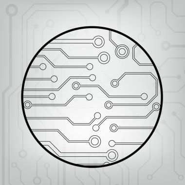 eps10 vektör siyah ve gri daire topu arka devre