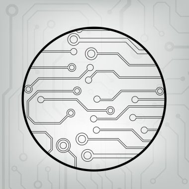 eps10 vektör siyah ve gri daire topu arka devre