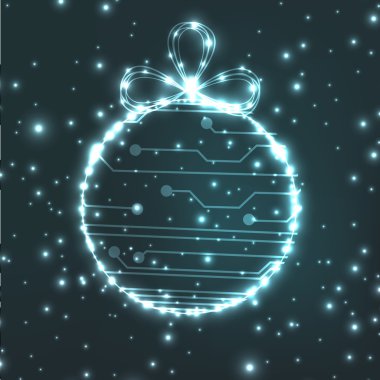 eps10 vektör devre kartı topu Noel arka plan dokusu