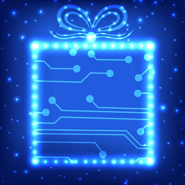 EPS10 Platine Weihnachten Geschenk-Box Hintergrund — Stockvektor