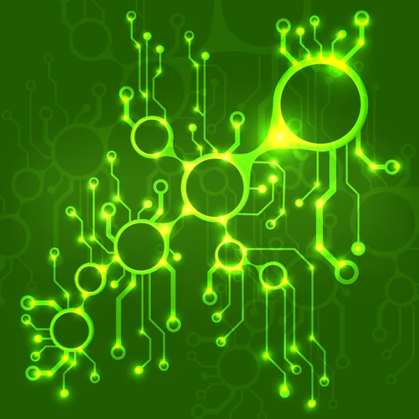 Placa de circuito techno fondo. patrón Eps10 vector illustration — Stockvector