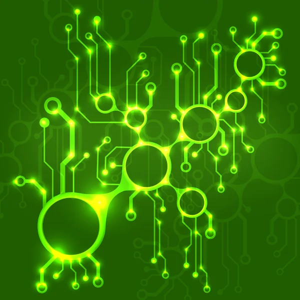 Circuit board techno background. EPS10 vector illustration pattern — Stock Vector