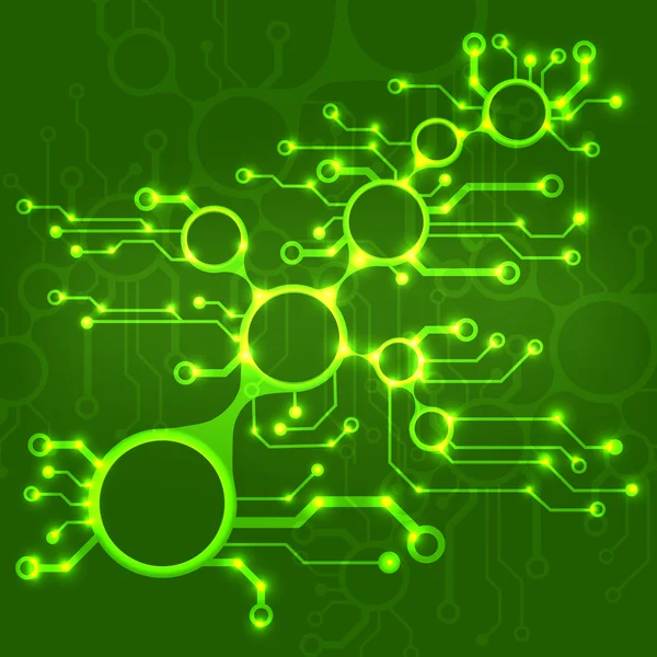 Circuito scheda techno sfondo. Modello di illustrazione vettoriale EPS10 — Vettoriale Stock