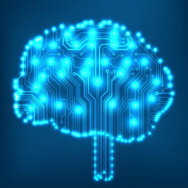devre kartını bilgisayarın tarzı beyin vektör teknolojik altyapı
