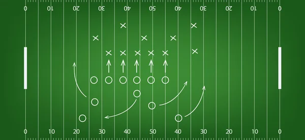 Campo di football americano sfondo — Vettoriale Stock