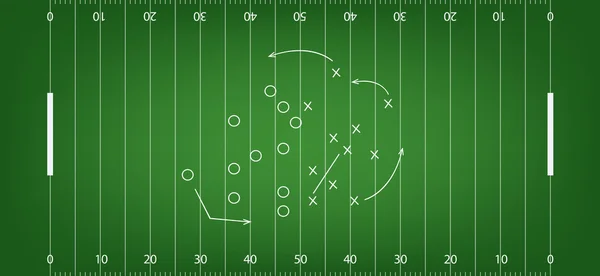 Campo di football americano sfondo — Vettoriale Stock