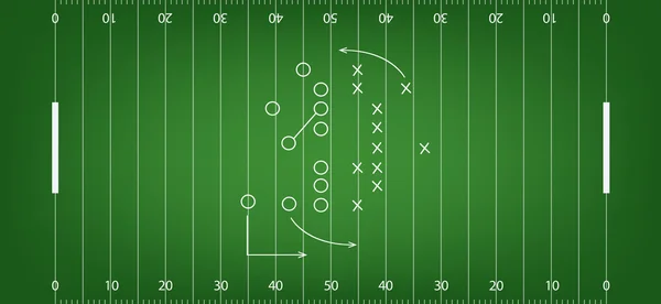 Terrain de football américain fond — Image vectorielle