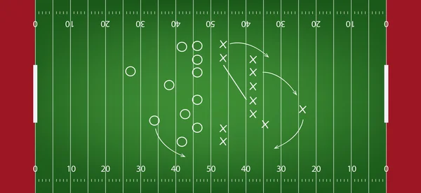 Amerikaanse voetbal veld achtergrond — Stockvector