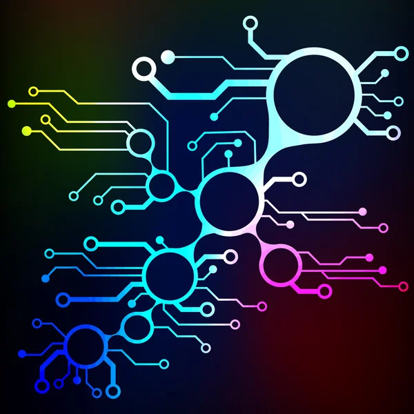 Circuit board techno background. Illustration vectorielle EPS10 — Image vectorielle