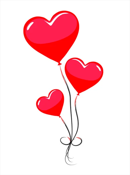 Balloons hearts — Stock Vector