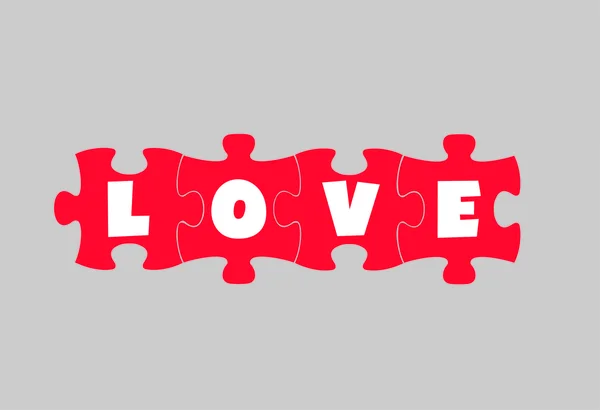 Puzzle love — Stock Vector