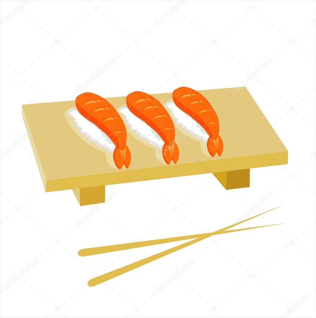 Sushi and Chinese sticks