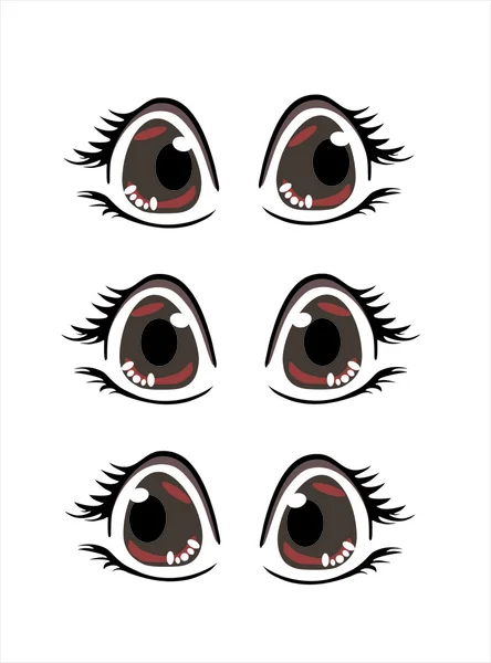 Ojos marrones — Vector de stock