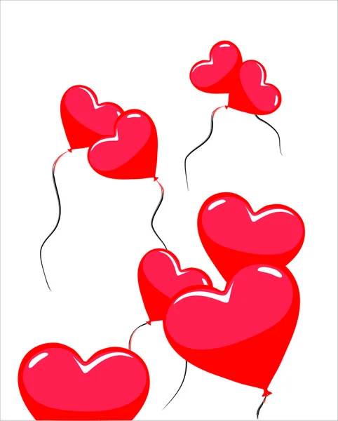 Heart balloons — Stock Vector