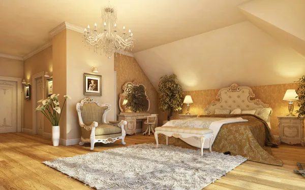 Klasik yatak odası Telifsiz Stok Imajlar