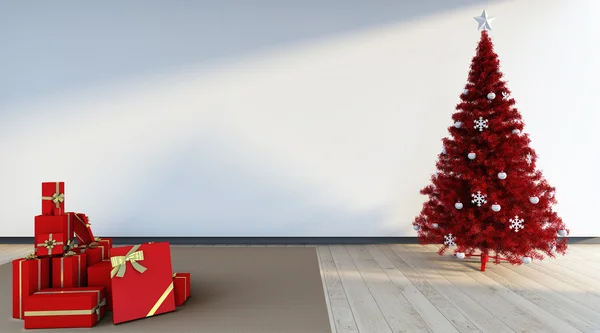 Red cristmas tree — Stock Photo, Image