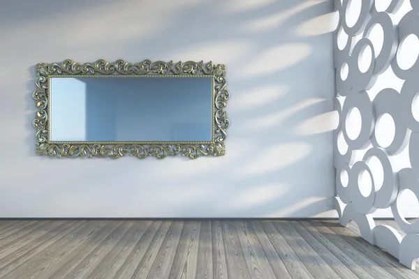 Spegel på väggen Royaltyfria Stockbilder