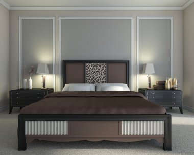 kahverengi yatak odası