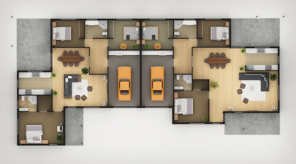 Plattegrond van Residencieel huis — Stockfoto