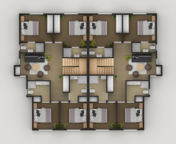 Plattegrond van Residencieel huis — Stockfoto