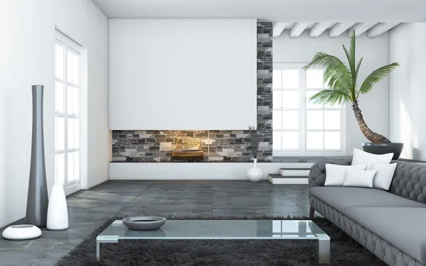 Big Modern Living Room — Stock Photo, Image