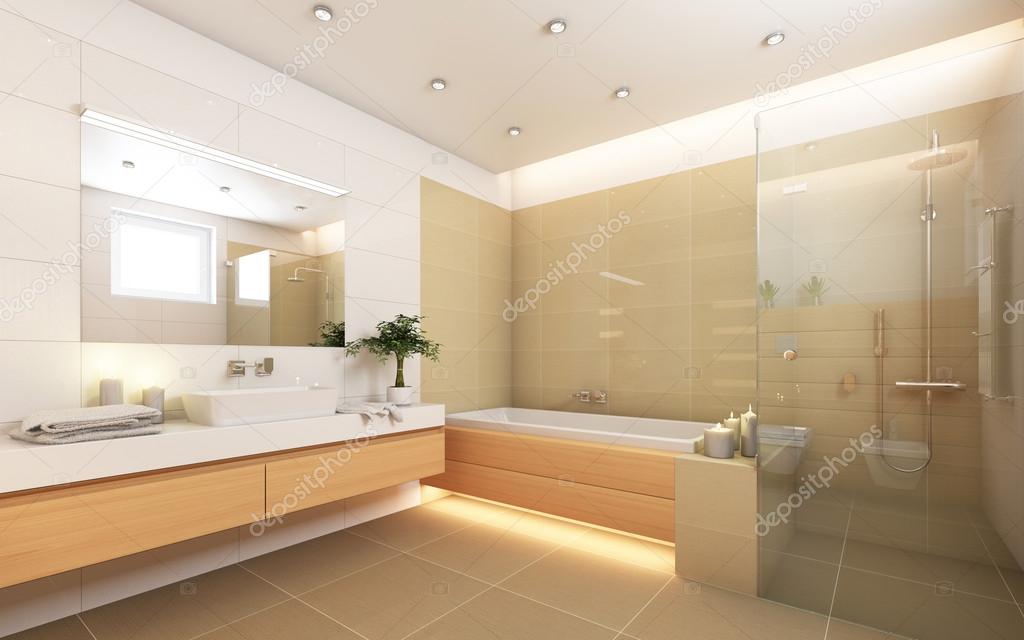 Bright Bathroom With Candels