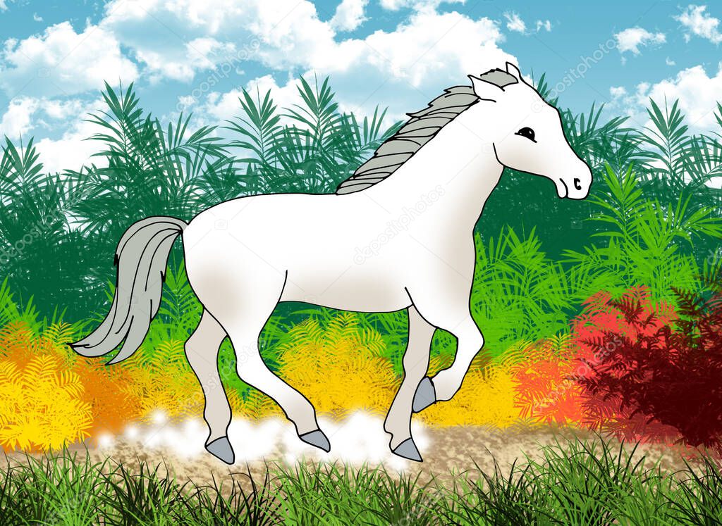 illustration of the horse 