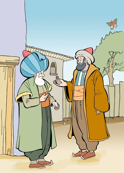 Nasreddin Hodja Türkischer Masall Türkische Märchen Geschichten Geschichten Türkisch Istanbul — Stockfoto