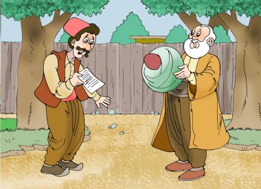 Nasreddin Hoca 'nın resmi.