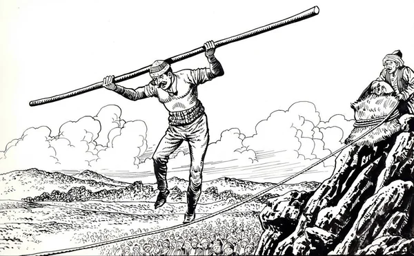 Ескіз Чоловіка Пістолетом — стокове фото