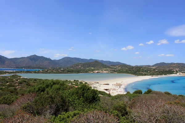 Praia do Porto giunco, Villasimius, Sardenha — Fotografia de Stock