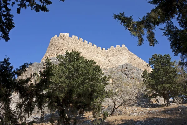 Акрополь lindos — стокове фото