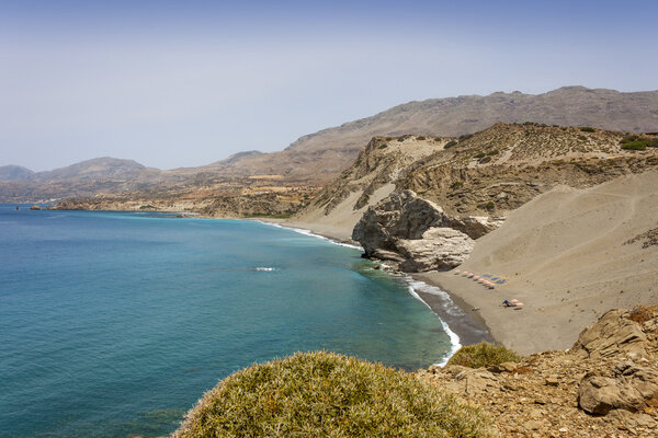 Прекрасный пляж Агиос Павлос, на острове Крит
